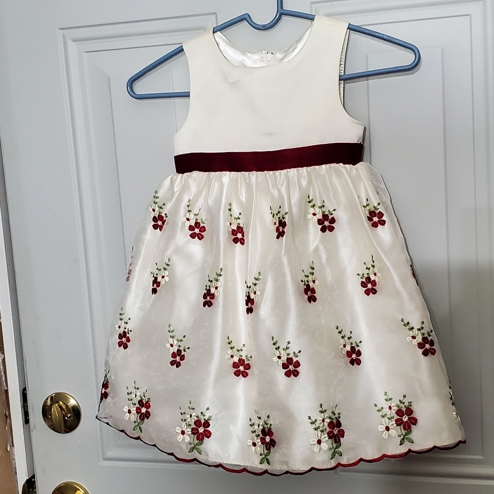 American princess dress size 3T Embroidered flowers tulle layers for fullness